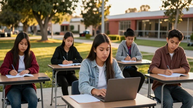 Estudiante mexicano exitoso en luz dorada