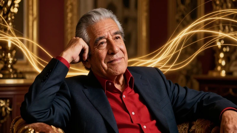 Retrato dramático de hombre mexicano lujoso