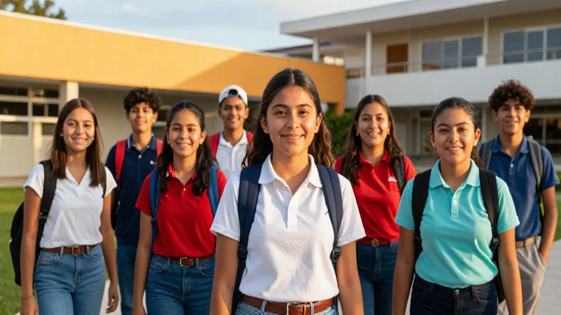 Jóvenes mexicanos exitosos en su campus moderno