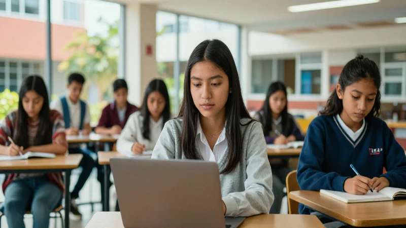 Estudiantes mexicanos con éxito en campus moderno