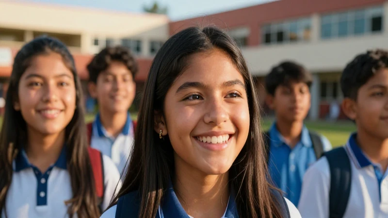 Joven mexicano feliz con éxito escolar moderno