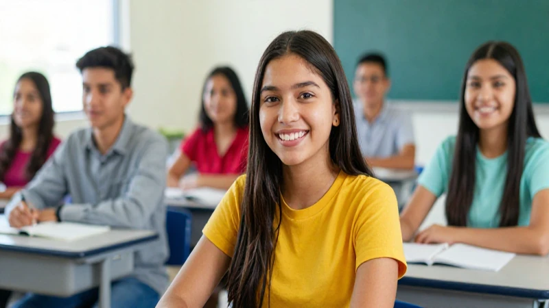 Estudiantes mexicanos felices logran éxito
