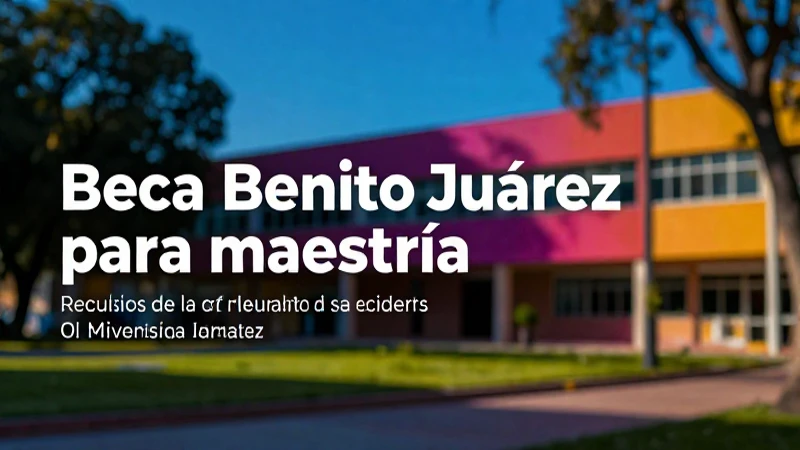 Requisitos beca Benito Juárez para maestría