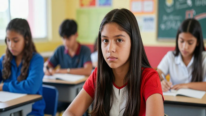 Retrato impactante de estudiante mexicano moderno