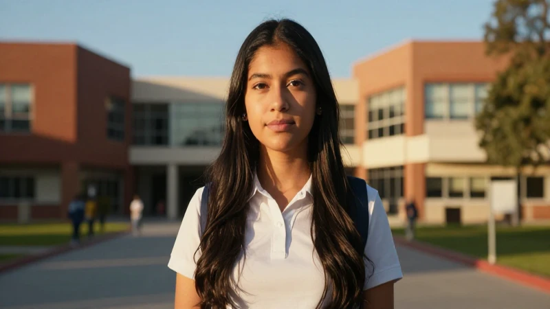 Retrato aspiracional de estudiante mexicano en dorado
