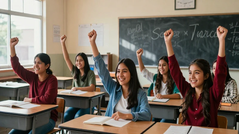 Estudiantes mexicanos celebrando logros académicos