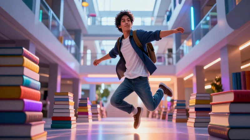 Estudiante mexicano dinámico en campus, estilo cinematográfico