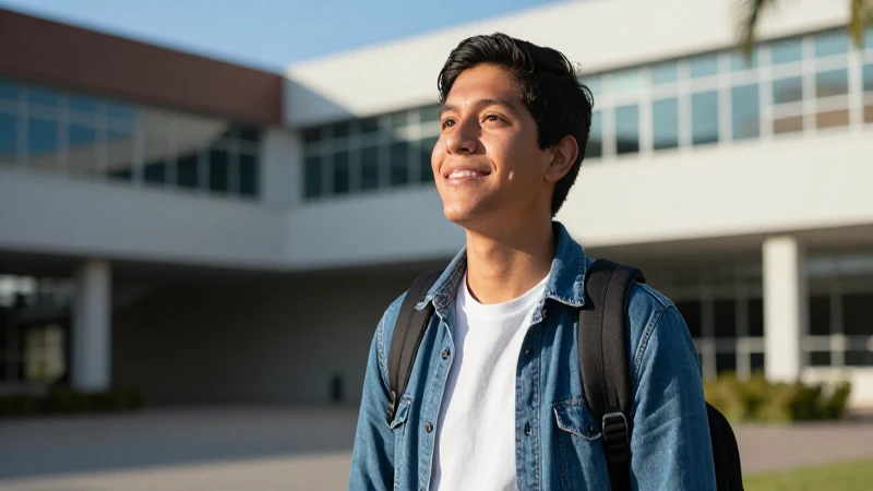 Joven mexicana con esperanza académica