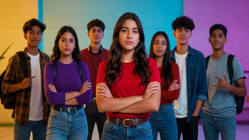 Estudiantes mexicanos en campus vibrante y moderno