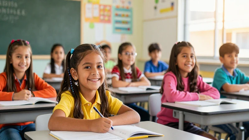 Niños mexicanos felices y éxito académico