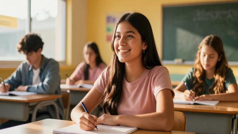 Alegría educativa en un aula moderna