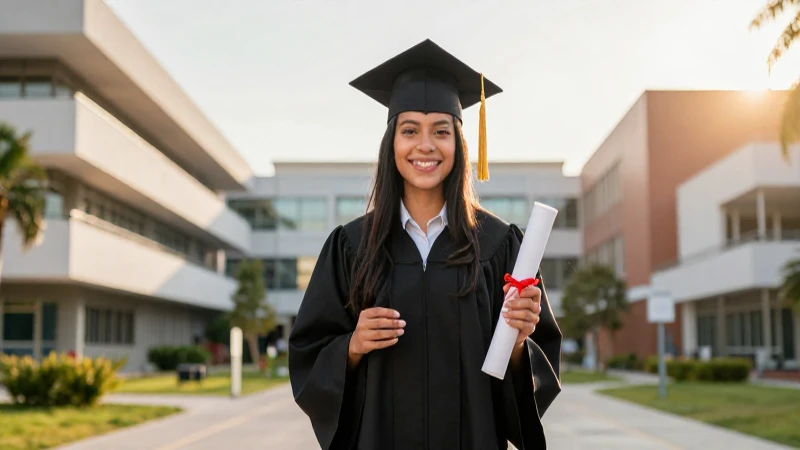 Joven mexicano celebrando su graduación