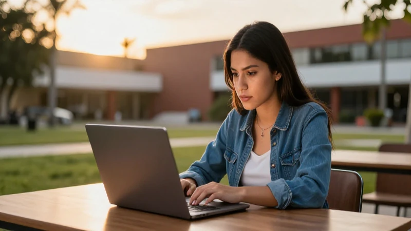 Estudiante mexicano concentrado con luz cinematográfica