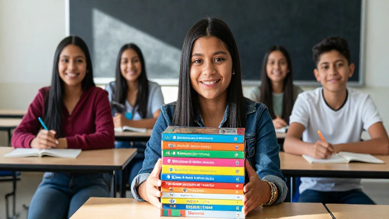 Estudiantes mexicanos alegres en aula vibrante