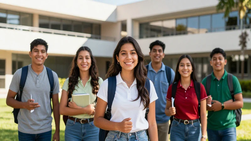 Estudiantes mexicanos en campus de éxito