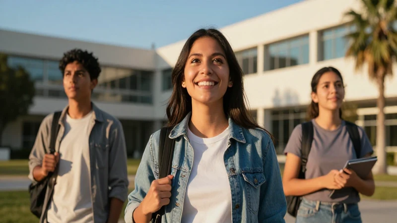 Estudiante mexicano exitoso bajo luz dorada