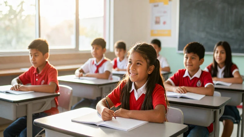 Estudiantes mexicanos entusiastas en clase moderna