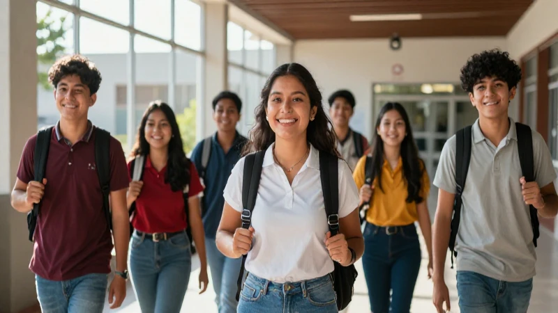 Estudiantes mexicanos exitosos en campus vibrante