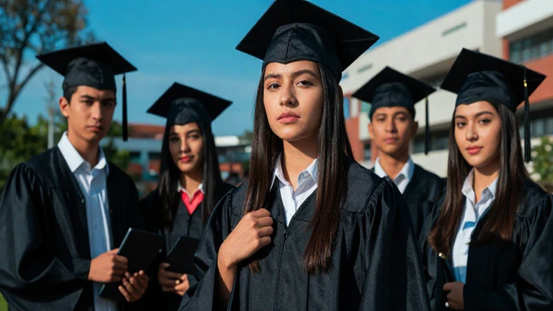 Graduación mexicana vibrante y profesional