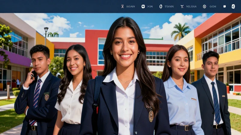 Joven estudiante atractivo en campus vibrante