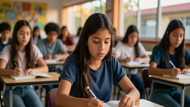 Estudiante mexicano brillante en vibrante luz dorada