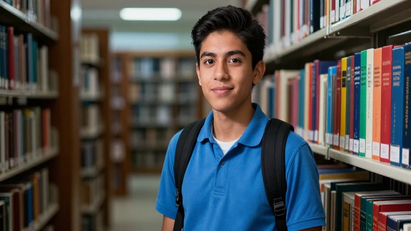 Estudiante universitario mexicano exitoso y decidido