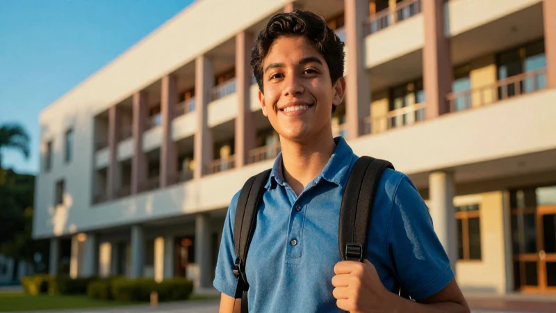 Estudiante mexicano en biblioteca universitaria moderna