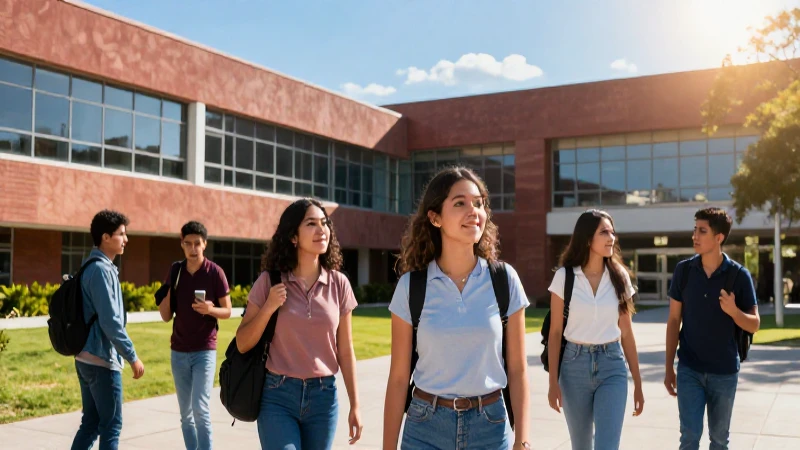 Estudiante mexicano, futuro brillante y campus dinámico