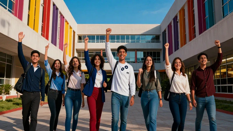 Estudiantes mexicanos celebran el éxito en la universidad