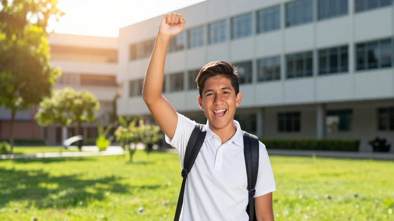 Joven mexicano celebra triunfo universitario