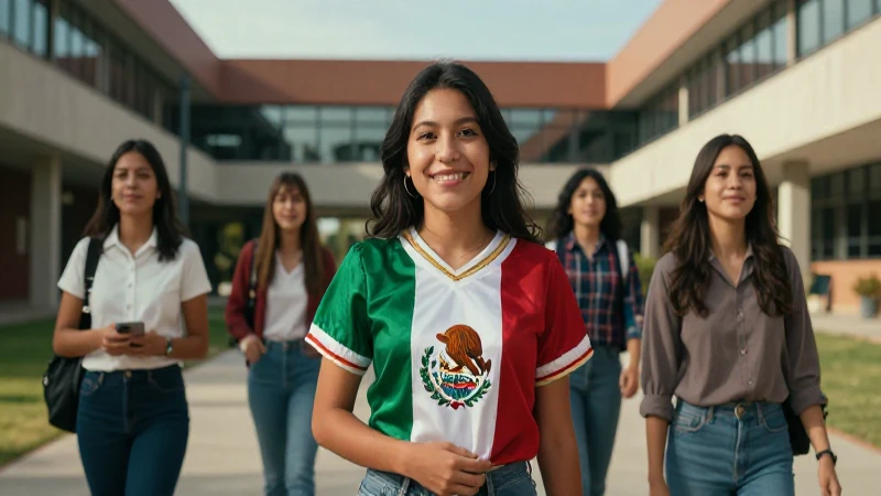 Estudiante mexicano triunfa en campus universitario moderno