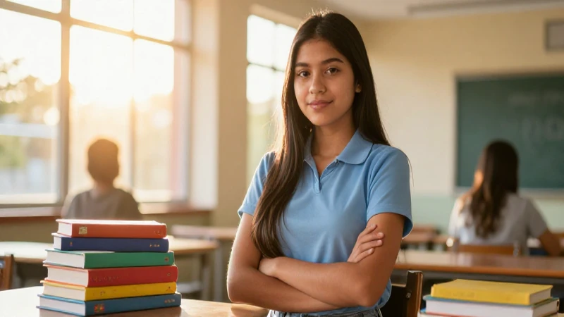 Retrato vibrante de estudiante mexicano motivado