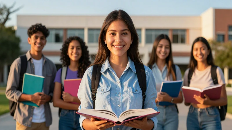 Cuáles son las becas disponibles para jóvenes inactivos 98 Estudiante mexicano sonríe en campus universitario moderno