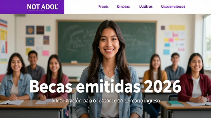 Consulta becas 2026 para nuevos estudiantes