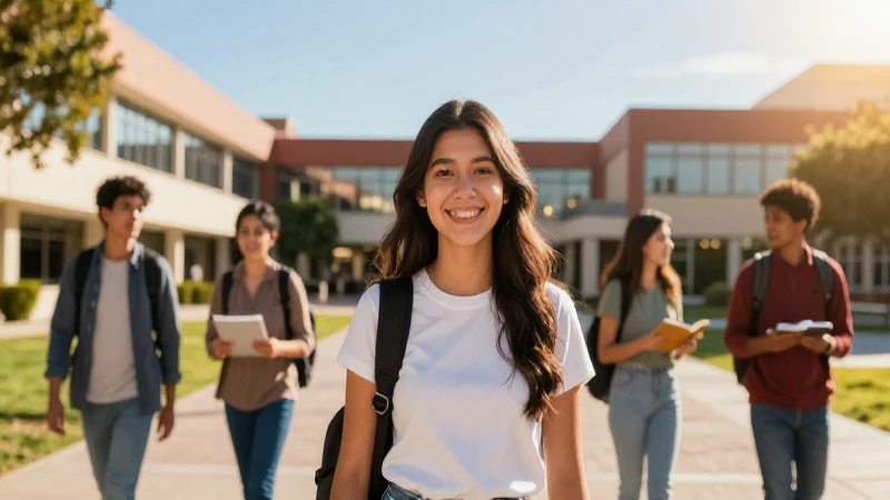 Estudiante mexicano sonriente en campus universitario