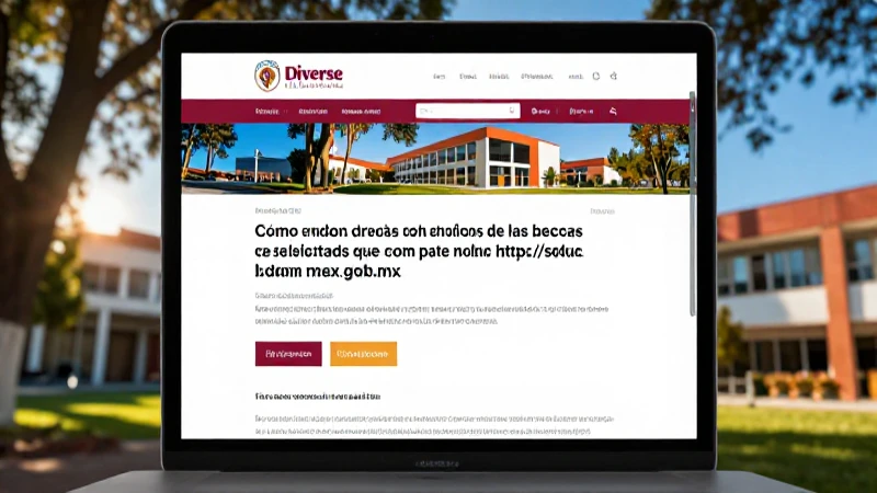 Consulta becas y resultados en el sitio web