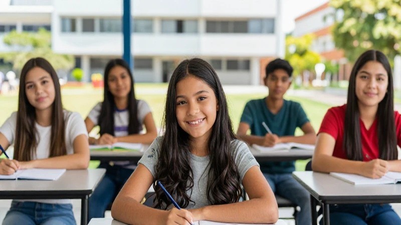 Entusiasmo mexicano en moderno aula de éxito