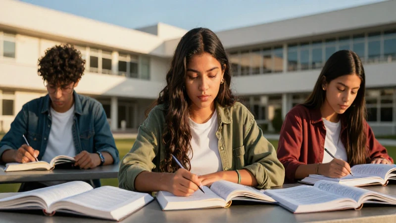 Joven estudiante mexicano en campus