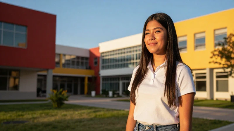 Estudiante mexicano triunfa en vibrante campus moderno