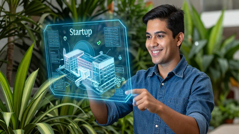 Emprendedor mexicano innovador mirando el futuro
