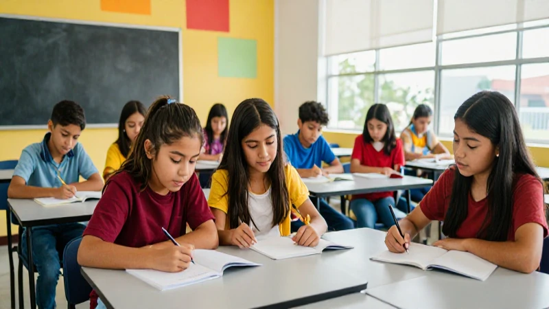 Jóvenes mexicanos aprenden en un aula vibrante