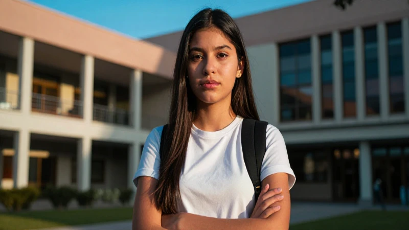 Retrato vibrante de estudiante mexicano determinado