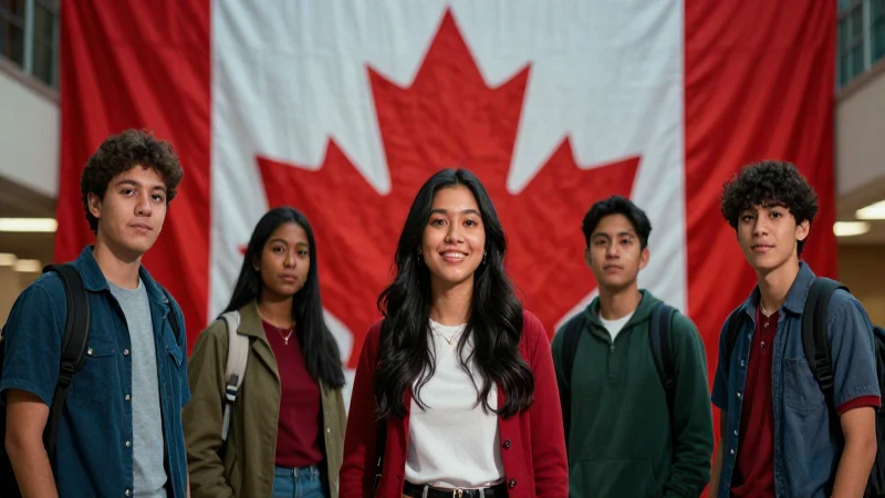 Joven mexicano con temática canadiense moderna