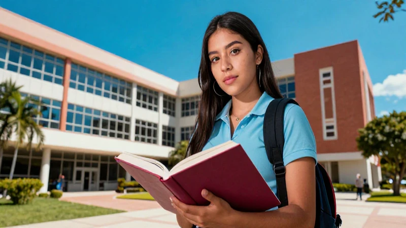 Qué becas hay para estudiar en el extranjero 3 Estudiante mexicano mira con confianza su campus