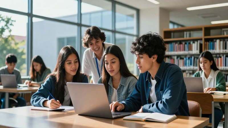 Estudiantes mexicanos colaboran en biblioteca moderna