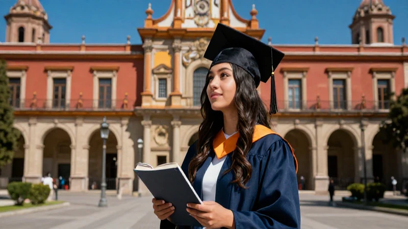 Éxito estudiantil en campus universitario histórico