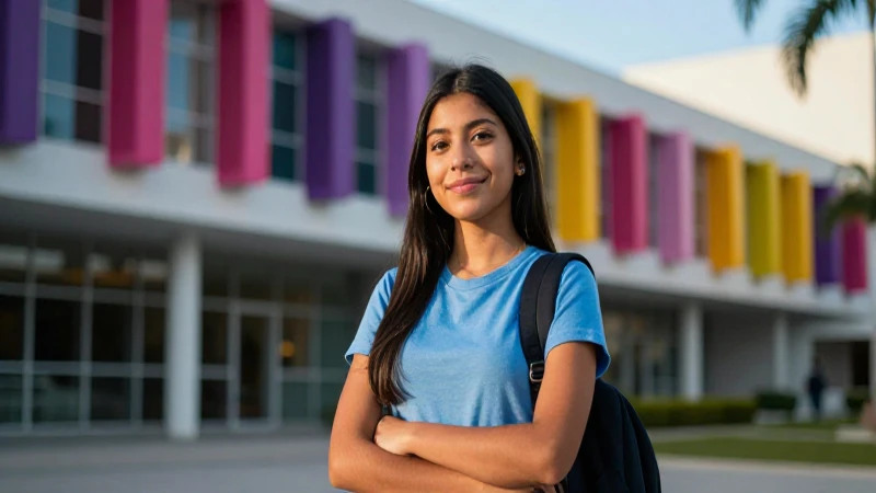 Estudiante mexicano universitario moderno y profesional