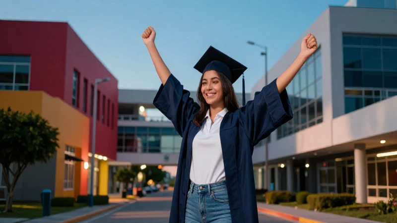 Joven mexicano celebra éxito académico universitario