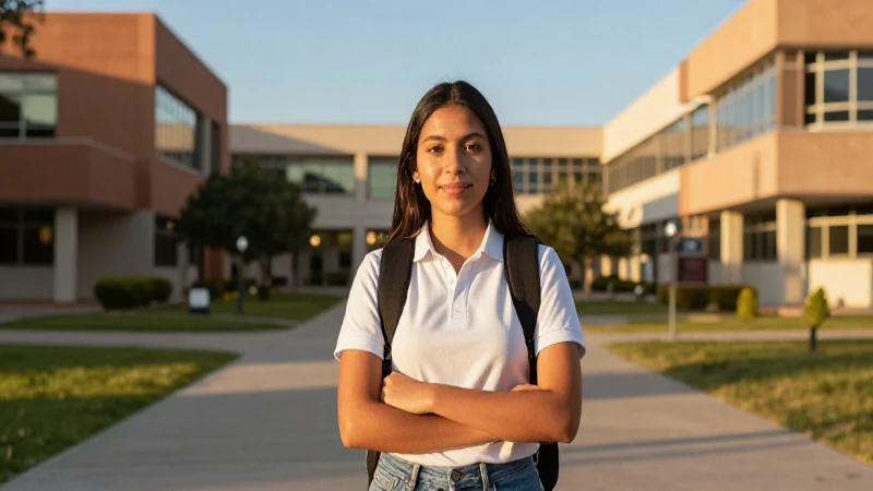 Joven estudiante mexicano exitoso en universidad