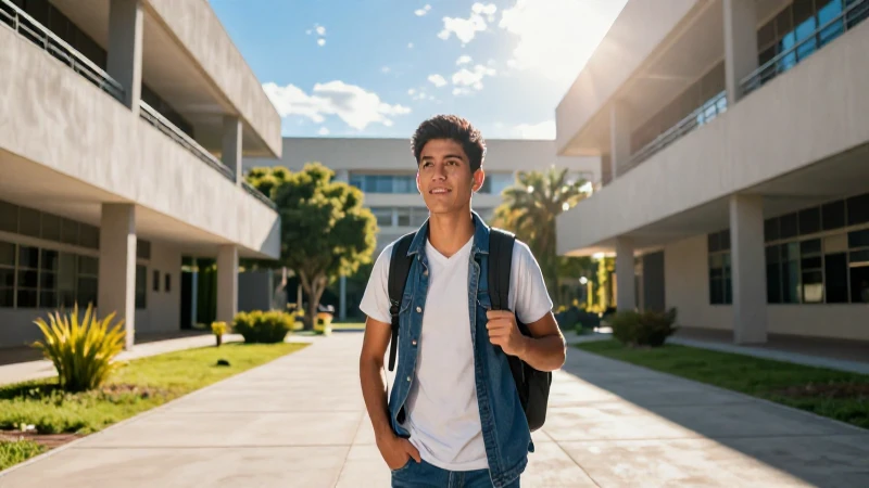 Qué tipos de becas existen para personas con discapacidad 5 Estudiante mexicano exitoso con iluminación cinemática